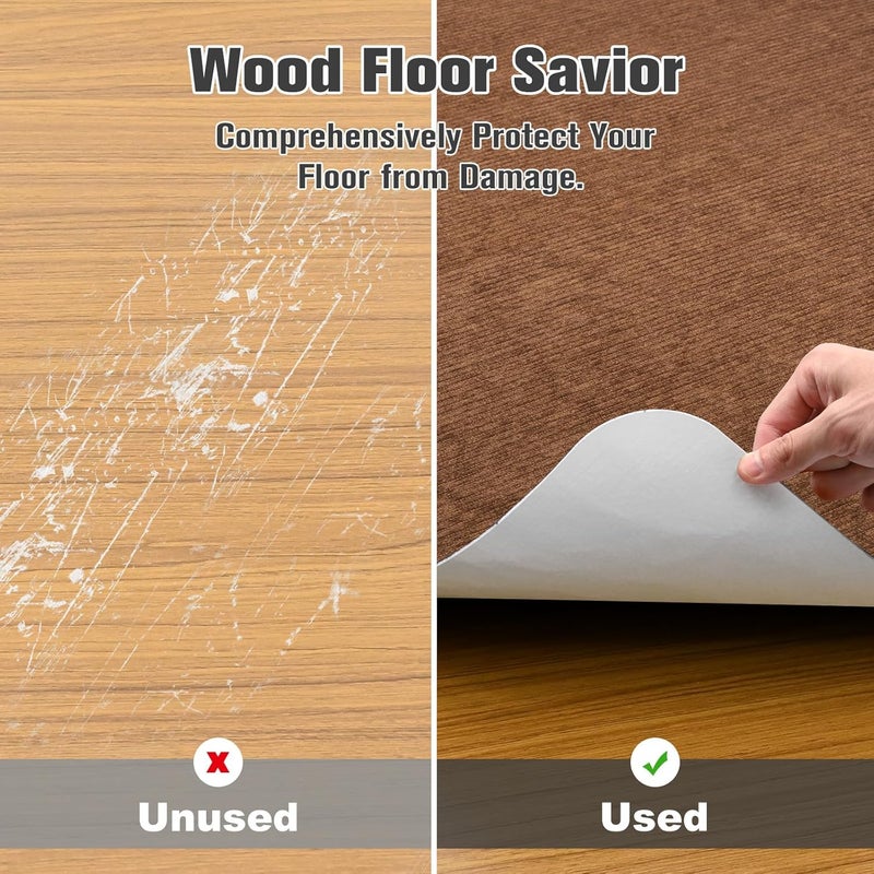 Placoot Desk Chair Mat for Hardwood Floor Corduroy Surface 1/6" Thick 55"x35" Office Chair Mat for Rolling Chairs-100% Large Anti-Slip Backing Under Desk Low-Pile Office Rug Floor Mat for Office/Home - Image 3